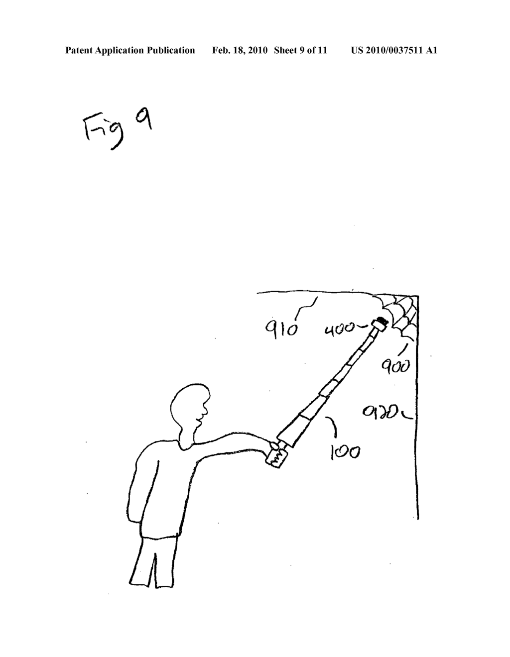 Extendable pest swatter with interchangeable appliances - diagram, schematic, and image 10