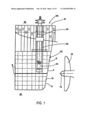 Rudder arrangement for ships having higher speeds comprising a cavitation-reducing twisted, in particular balanced rudder diagram and image