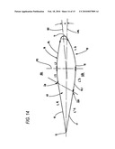 Rudder arrangement for ships having higher speeds comprising a cavitation-reducing twisted, in particular balanced rudder diagram and image