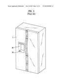 DISPENSER OF ICEMAKER IN REFRIGERATOR diagram and image