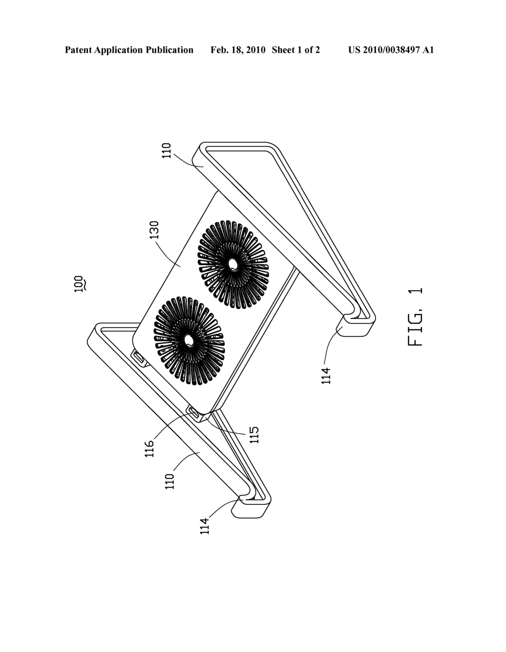 LAPTOP STAND WITH HEAT DISSIPATION DEVICE - diagram, schematic, and image 02