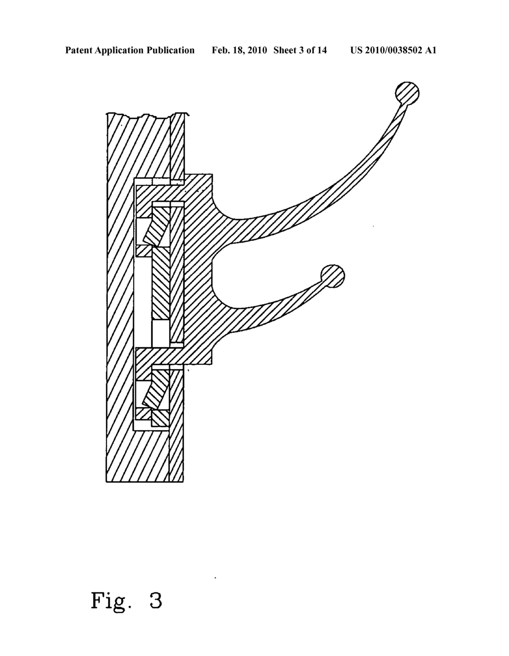 Holding device with a securing sheet for mounting onto a wall - diagram, schematic, and image 04