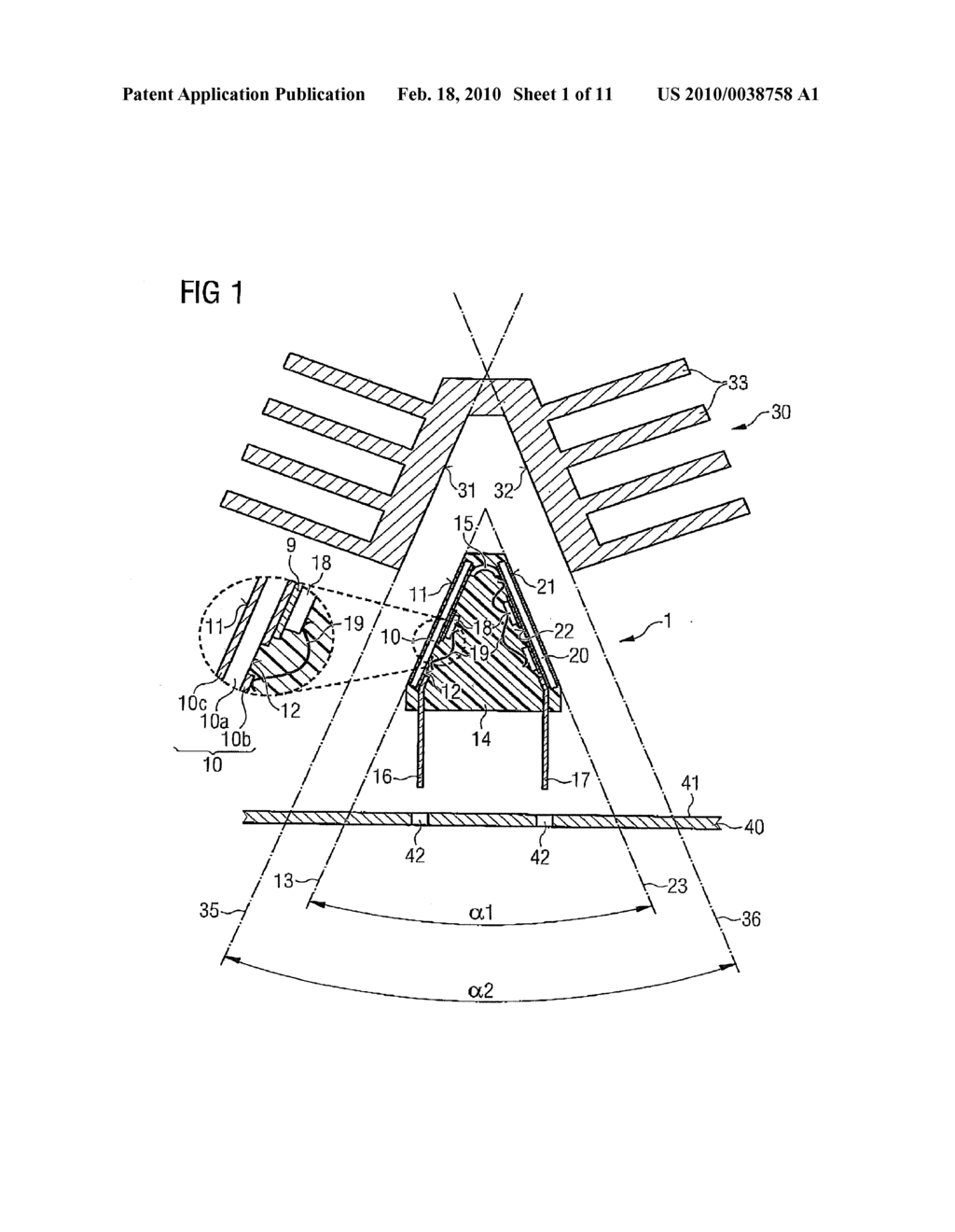 SEMICONDUCTOR MODULE WITH TWO COOLING SURFACES AND METHOD - diagram, schematic, and image 02