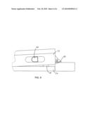 Tilt latch with cantilevered angular extension diagram and image