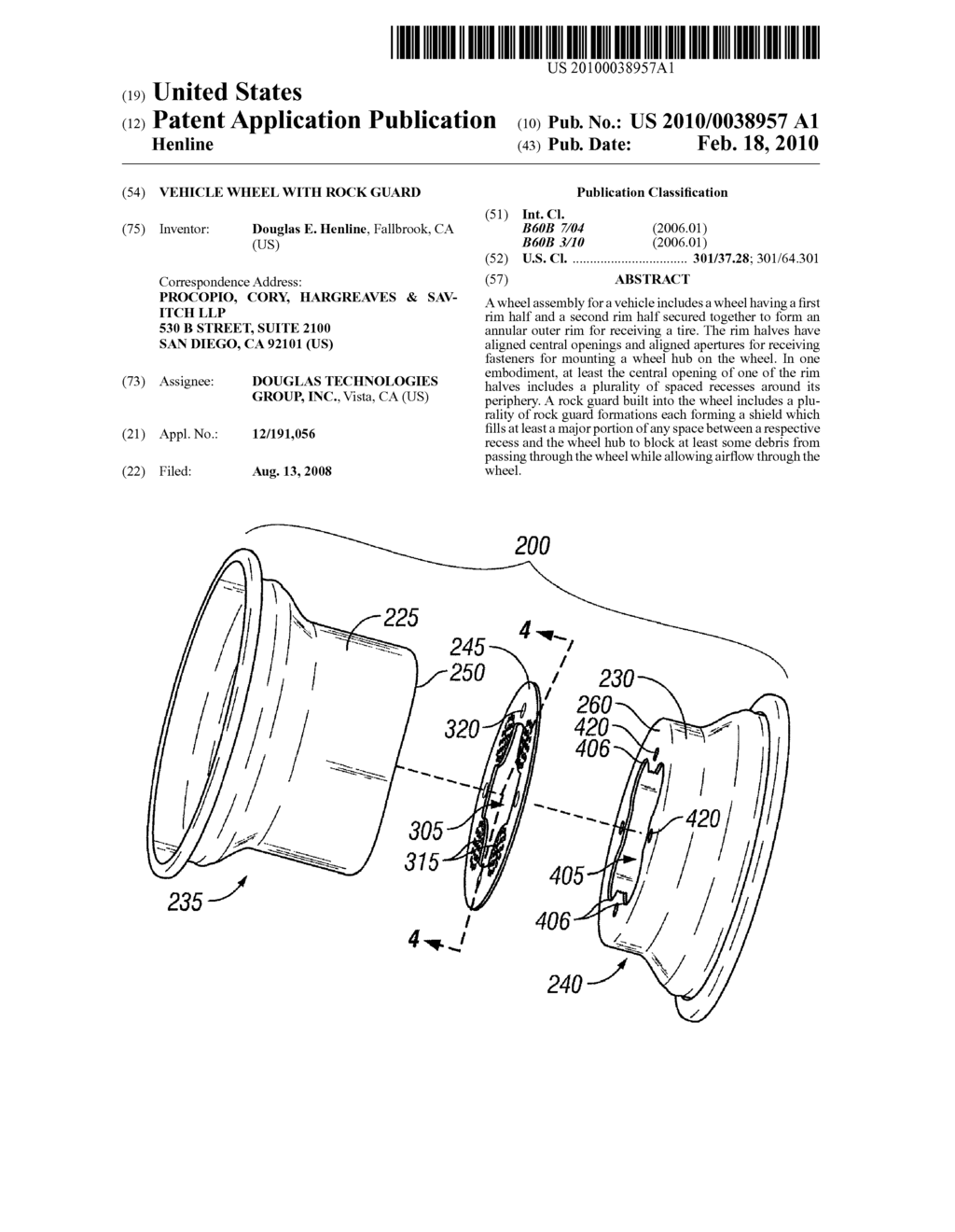 VEHICLE WHEEL WITH ROCK GUARD - diagram, schematic, and image 01