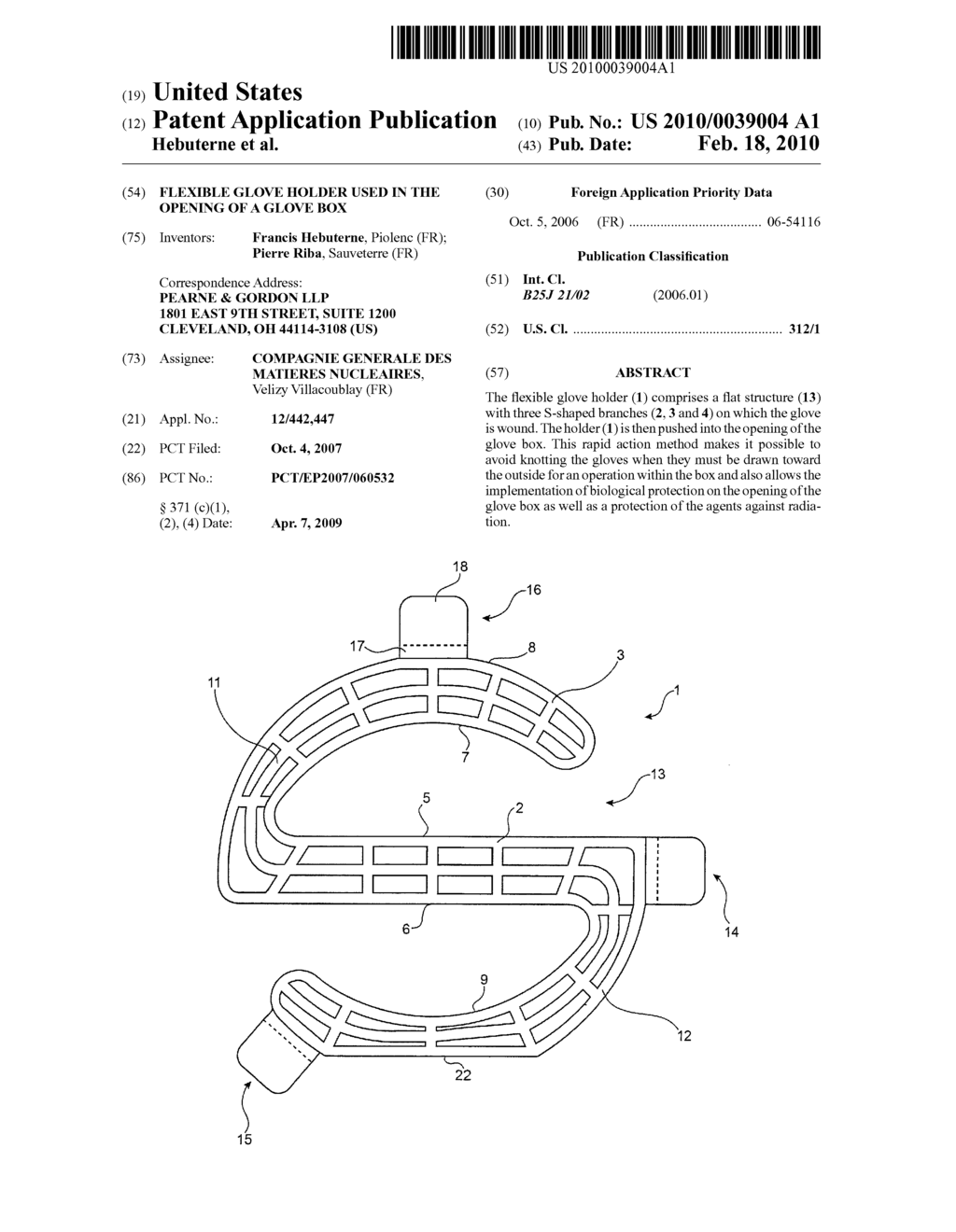 FLEXIBLE GLOVE HOLDER USED IN THE OPENING OF A GLOVE BOX - diagram, schematic, and image 01