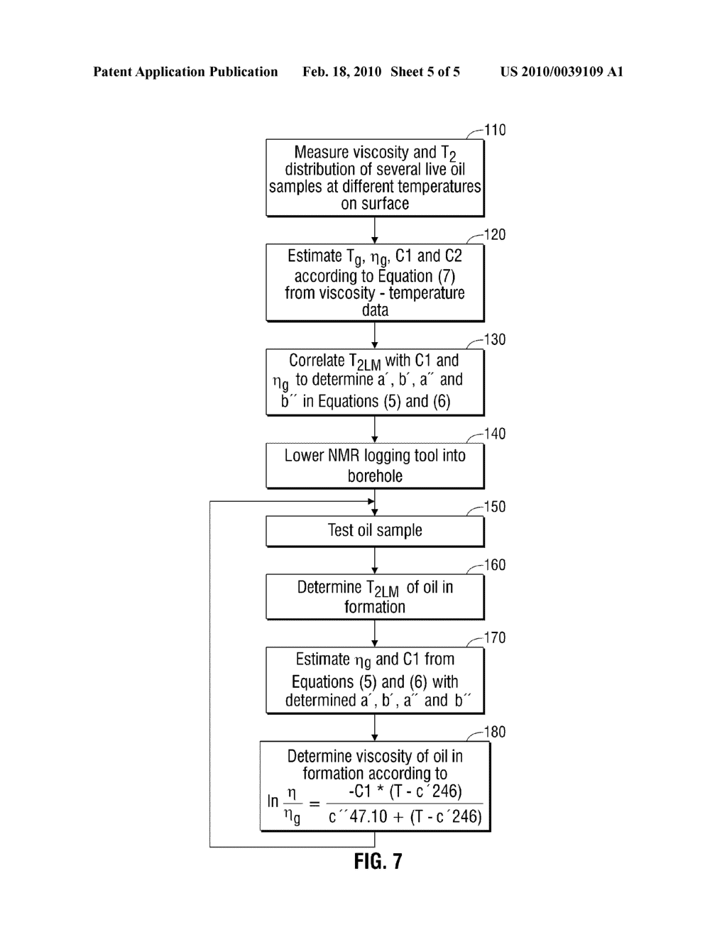 METHODS FOR DETERMINING IN SITU THE VISCOSITY OF HEAVY OIL USING NUCLEAR MAGNETIC RESONANCE RELAXATION TIME MEASUREMENTS - diagram, schematic, and image 06