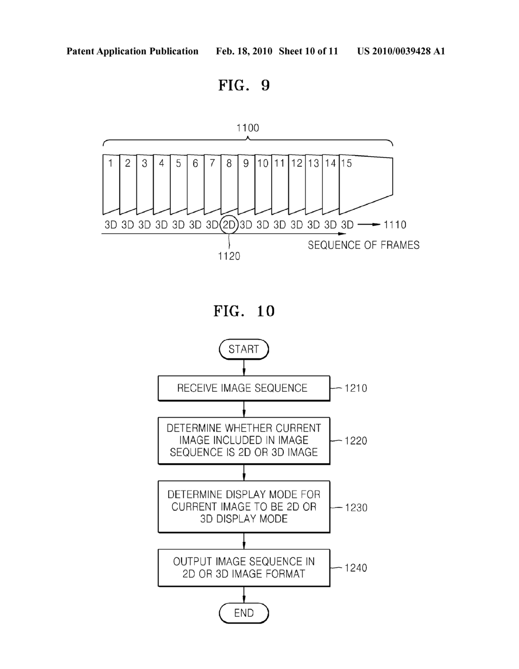 METHOD AND APPARATUS FOR DETERMINING TWO- OR THREE-DIMENSIONAL DISPLAY MODE OF IMAGE SEQUENCE - diagram, schematic, and image 11