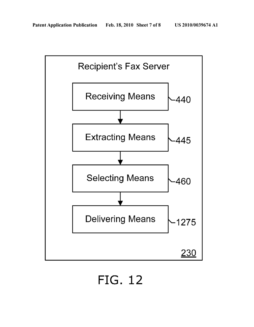 Relevant Messages Associated with Outgoing Fax Documents Using Multiple Facsimiles - diagram, schematic, and image 08