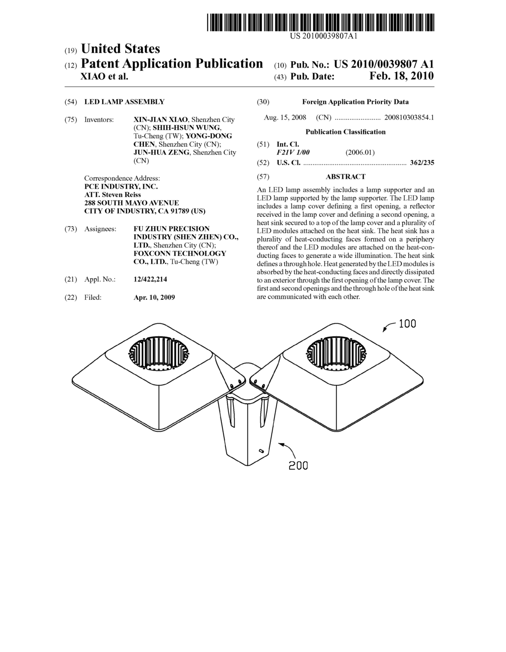 LED LAMP ASSEMBLY - diagram, schematic, and image 01