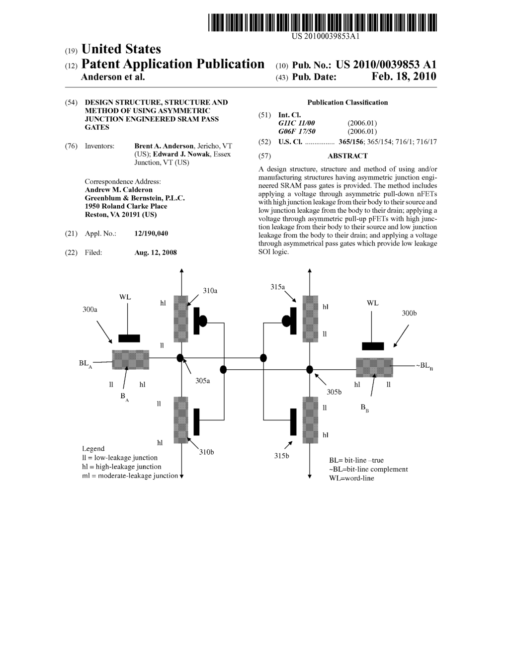 Design Structure, Structure and Method of Using Asymmetric Junction Engineered SRAM Pass Gates - diagram, schematic, and image 01