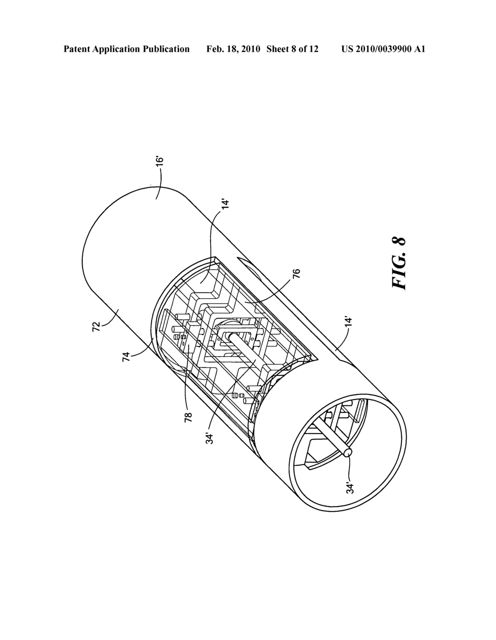 Volumetric displacement transducer for an underwater acoustic source - diagram, schematic, and image 09