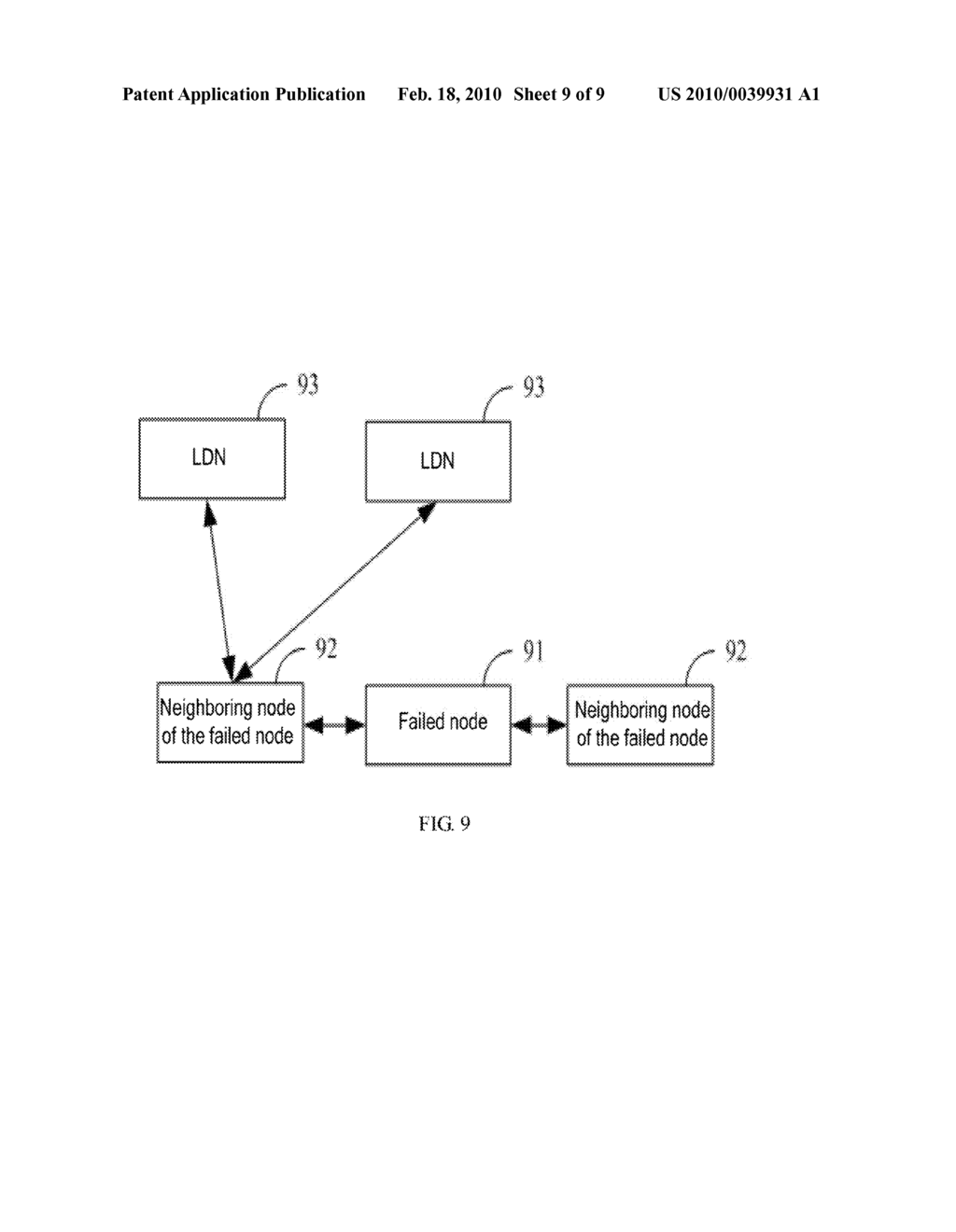 METHOD, DEVICE AND SYSTEM FOR UPDATING ROUTES AFTER NODE FAILS IN P2P NETWORK - diagram, schematic, and image 10