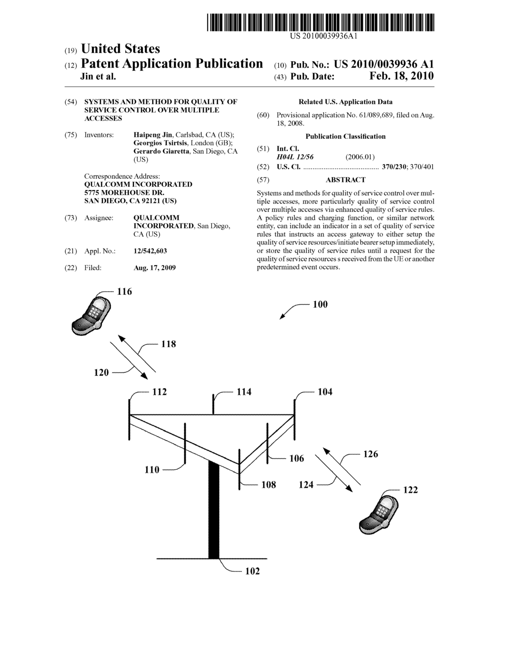 SYSTEMS AND METHOD FOR QUALITY OF SERVICE CONTROL OVER MULTIPLE ACCESSES - diagram, schematic, and image 01