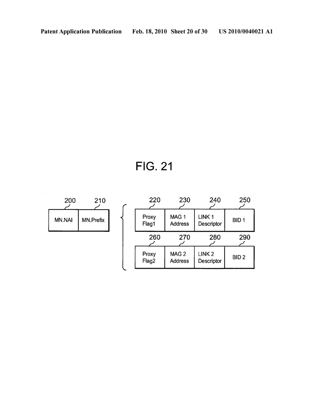 COMMUNICATION METHOD, COMMUNICATION SYSTEM, MOBILE NODE, PROXY NODE, AND MANAGEMENT NODE - diagram, schematic, and image 21