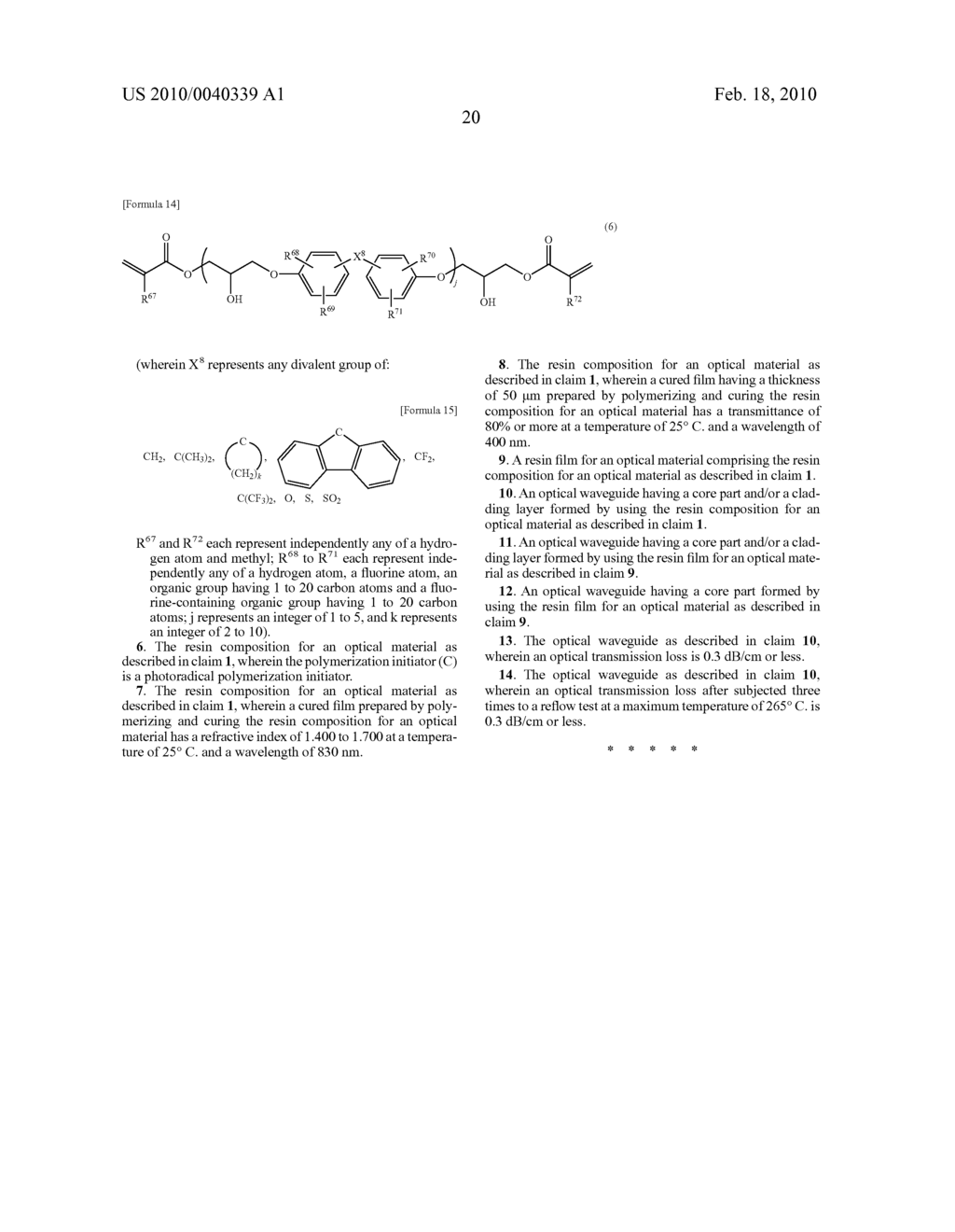 RESIN COMPOSITION FOR OPTICAL MATERIAL, RESIN FILM FOR OPTICAL MATERIAL, AND OPTICAL WAVEGUIDE USING THEM - diagram, schematic, and image 22