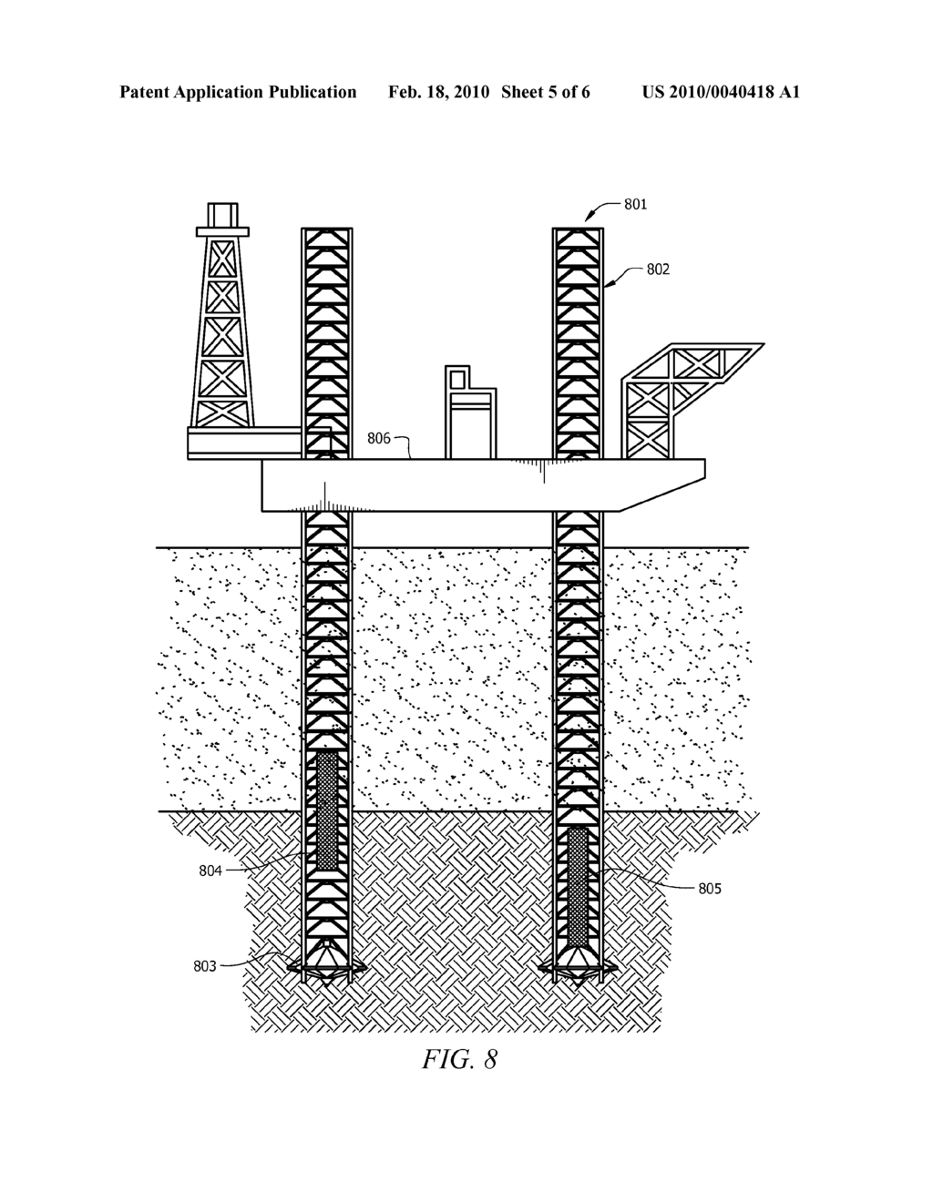 METHOD AND APPARATUS FOR IMPROVING THE LATERAL SUPPORT PROVIDED BY THE LEGS OF A JACK-UP DRILLING RIG - diagram, schematic, and image 06
