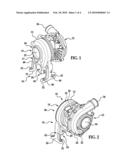 TURBOCHARGER HOUSING WITH INTEGRAL INLET AND OUTLET OPENINGS diagram and image