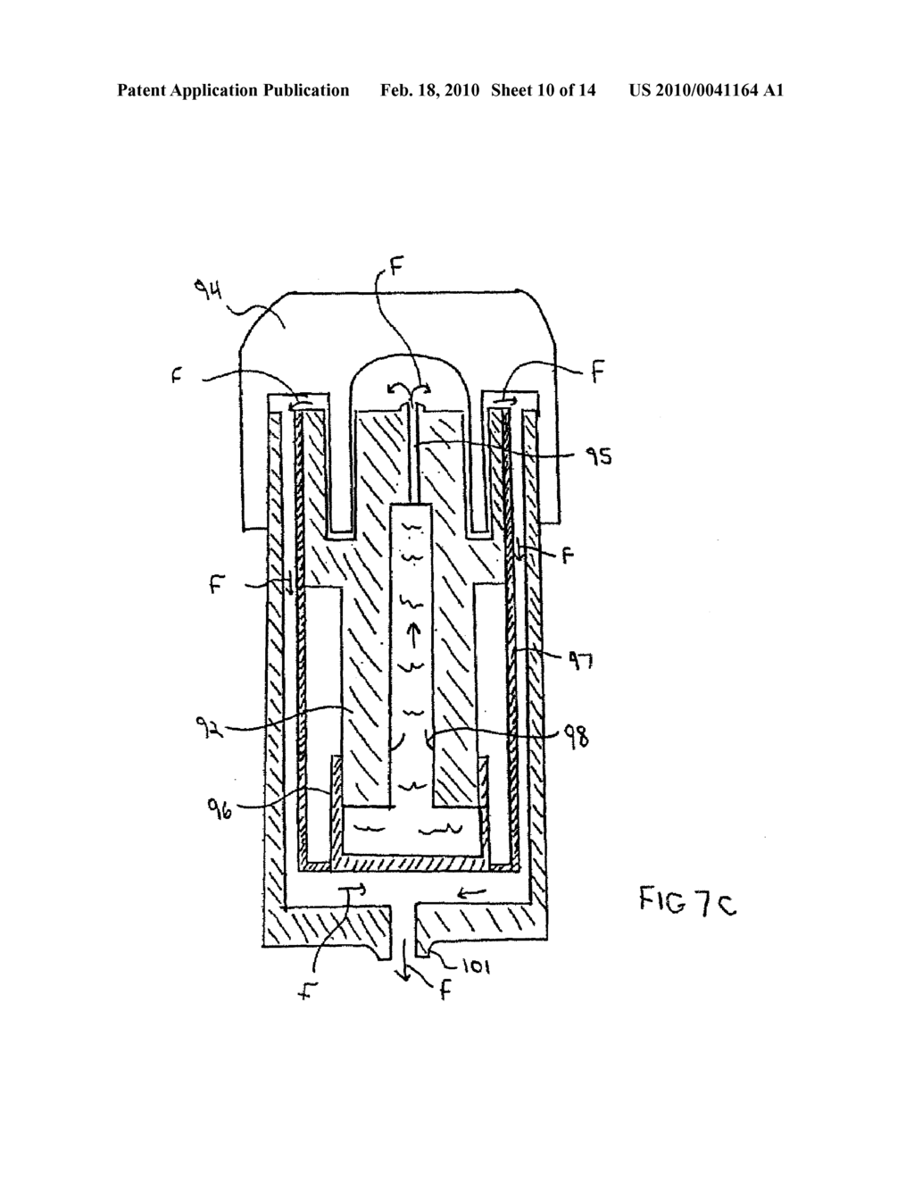 Mechanical device for mixing a fluid sample with a treatment solution - diagram, schematic, and image 11