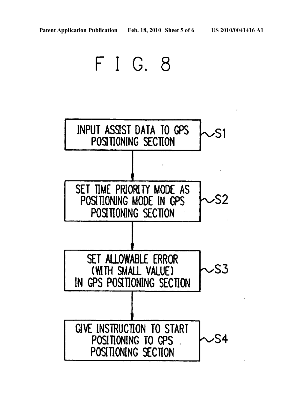 MOBILE COMMUNICATION TERMINAL WITH GPS FUNCTION, POSITIONING SYSTEM, OPERATION CONTROL METHOD, AND PROGRAM - diagram, schematic, and image 06