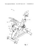 APPARATUS FOR POSITIONING A COMPONENT OF AN EXERCISE DEVICE diagram and image