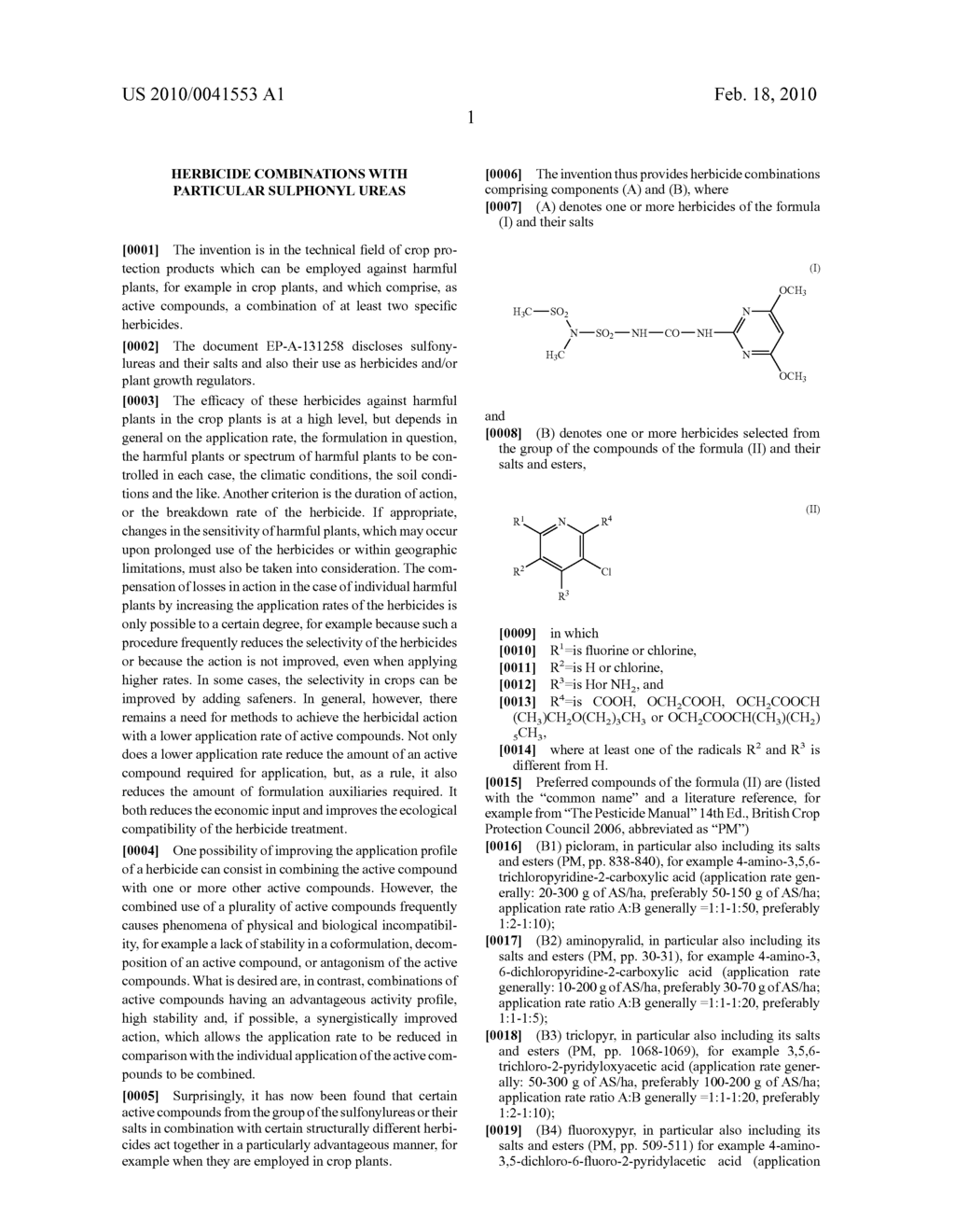 HERBICIDE COMBINATIONS WITH PARTICULAR SULPHONYL UREAS - diagram, schematic, and image 02