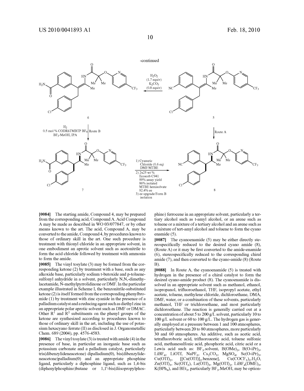FORMATION OF TETRA-SUBSTITUTED ENAMIDES AND STEREOSELECTIVE REDUCTION THEREOF - diagram, schematic, and image 39