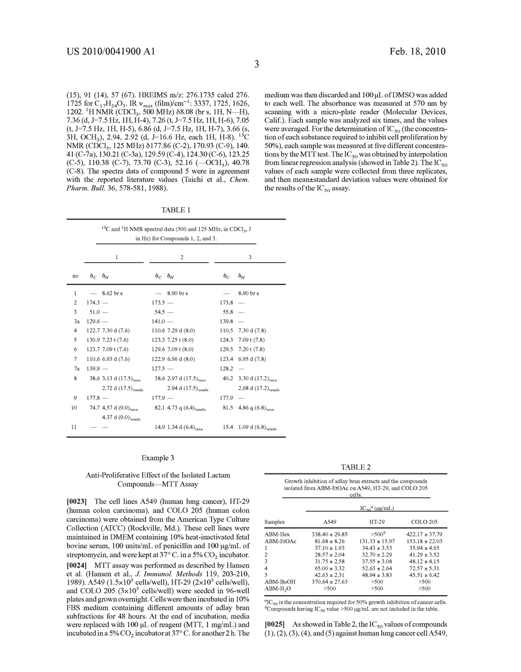 Isolation of lactam compound from adlay bran and its use on anti-proliferative cancer cells - diagram, schematic, and image 04