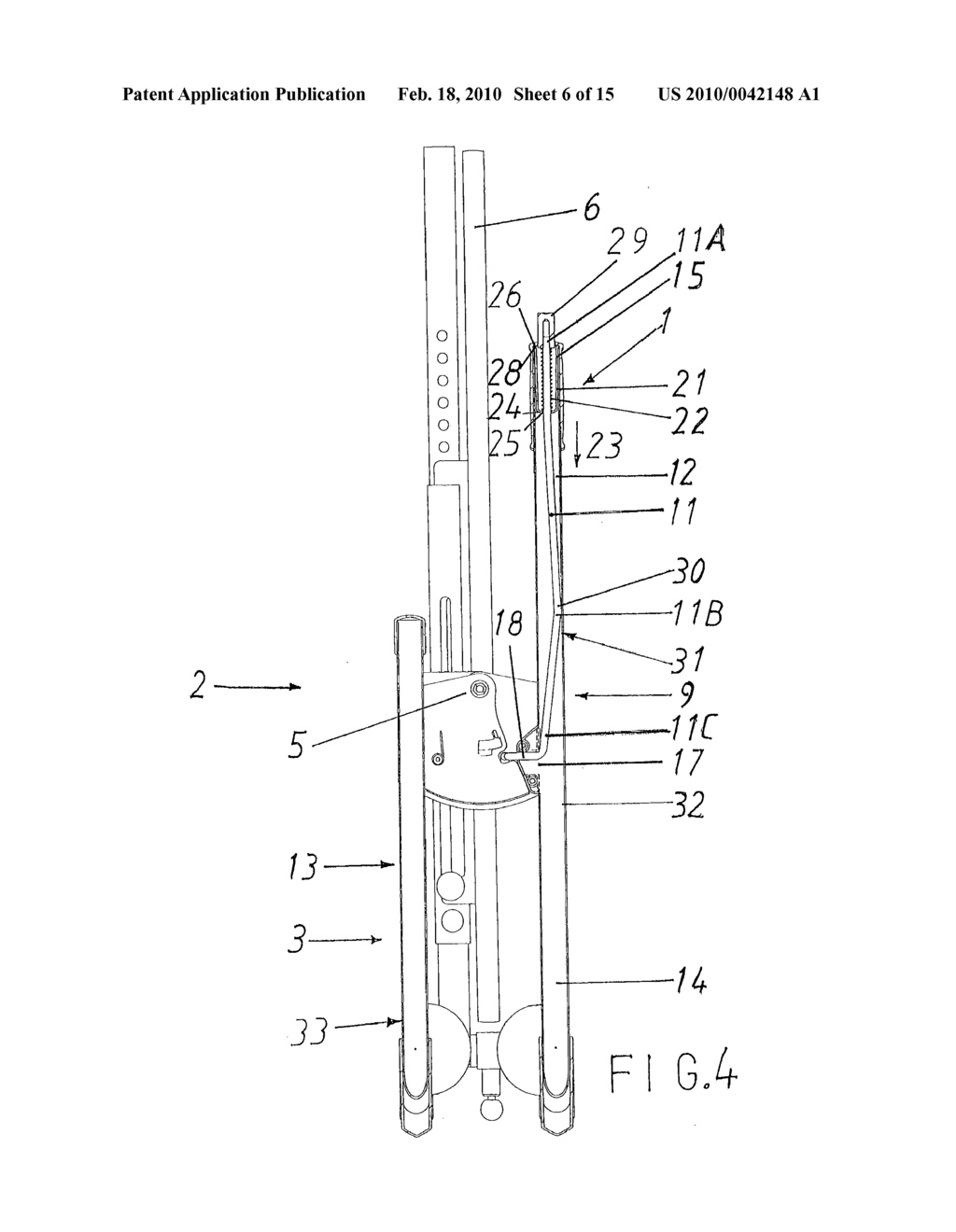 Device at a So-Called Back Bench for Arresting the Lying Part of the Bench in Desired Angular Setting - diagram, schematic, and image 07