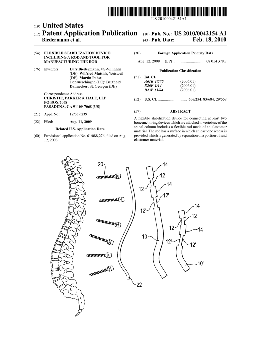 FLEXIBLE STABILIZATION DEVICE INCLUDING A ROD AND TOOL FOR MANUFACTURING THE ROD - diagram, schematic, and image 01