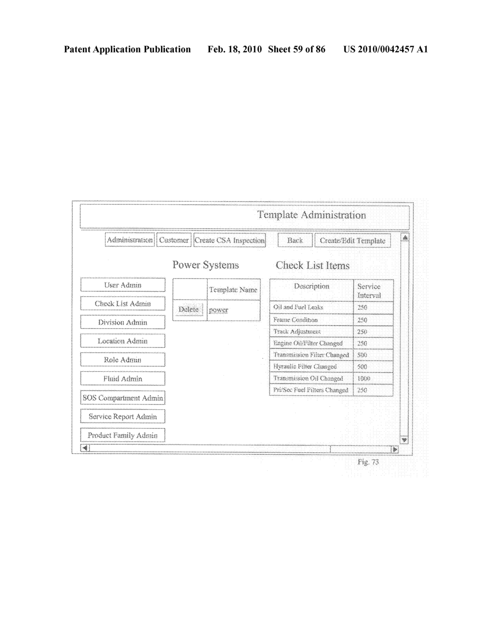 SERVICE OPERATION DATA PROCESSING USING CHECKLIST FUNCTIONALITY IN ASSOCIATION WITH INSPECTED ITEMS - diagram, schematic, and image 60