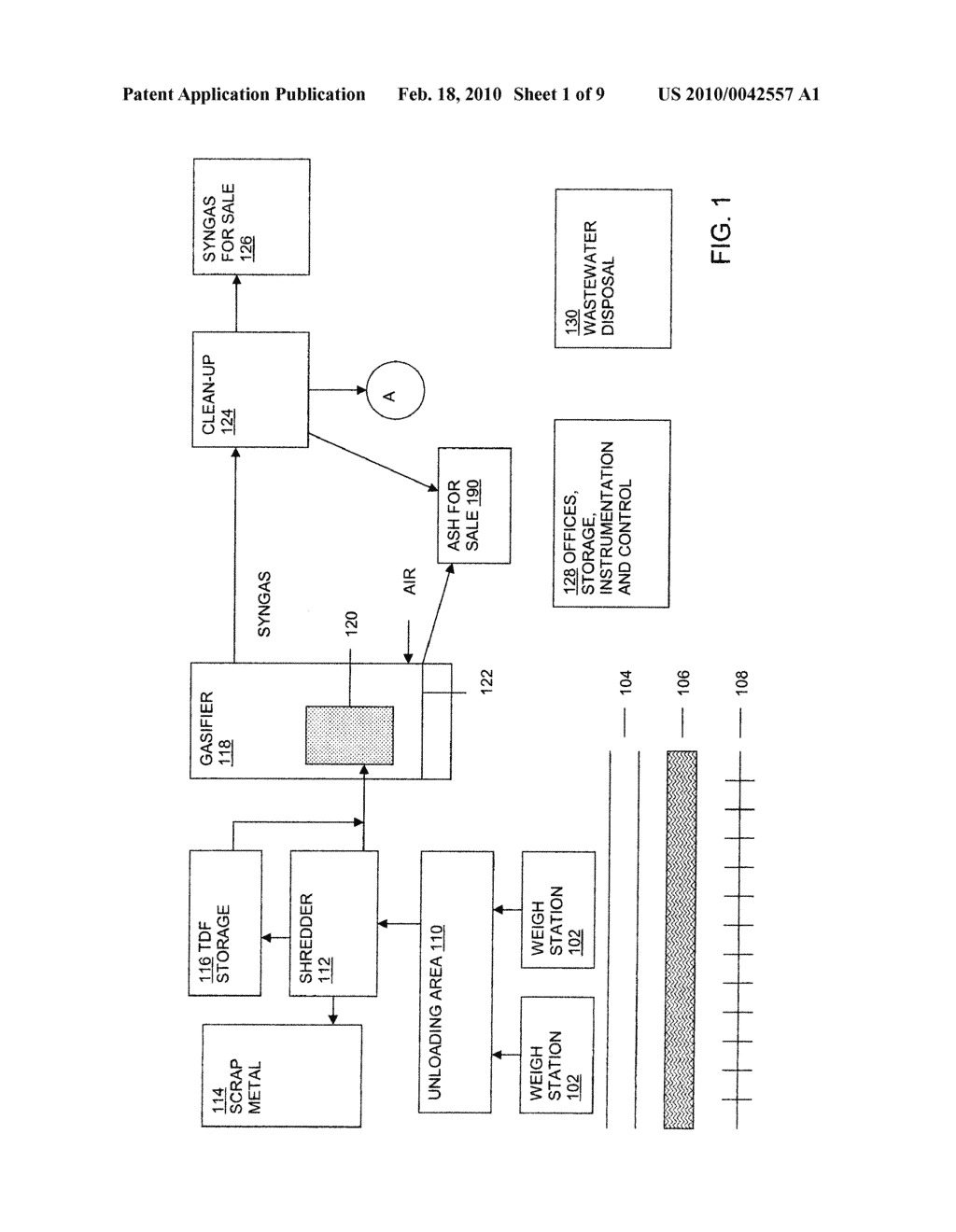 TECHNIQUES FOR LOCATING AND OPERATING GASIFICATION PLANT HAVING PREDOMINATELY SCRAP TIRE RUBBER AS FEEDSTOCK - diagram, schematic, and image 02