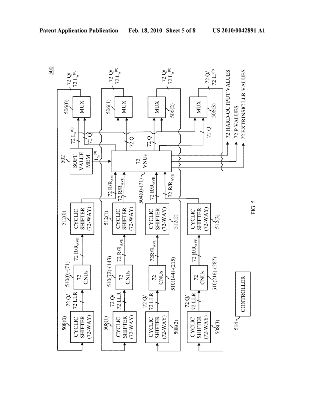 ERROR-CORRECTION DECODER EMPLOYING CHECK-NODE MESSAGE AVERAGING - diagram, schematic, and image 06