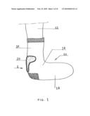 GARMENT INCLUDING ANKLE CUSHION AND METHOD OF MAKING SAME diagram and image