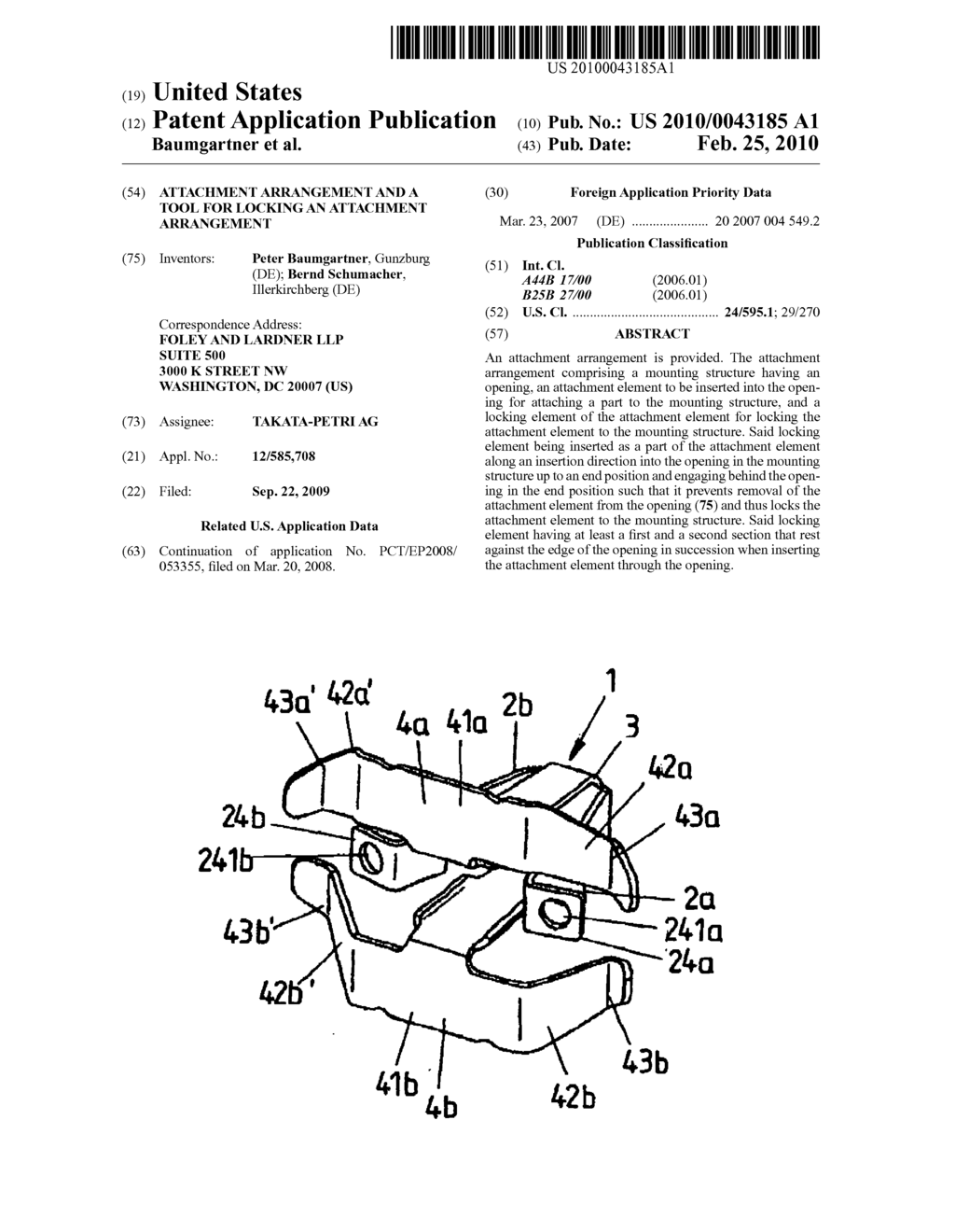 Attachment arrangement and a tool for locking an attachment arrangement - diagram, schematic, and image 01