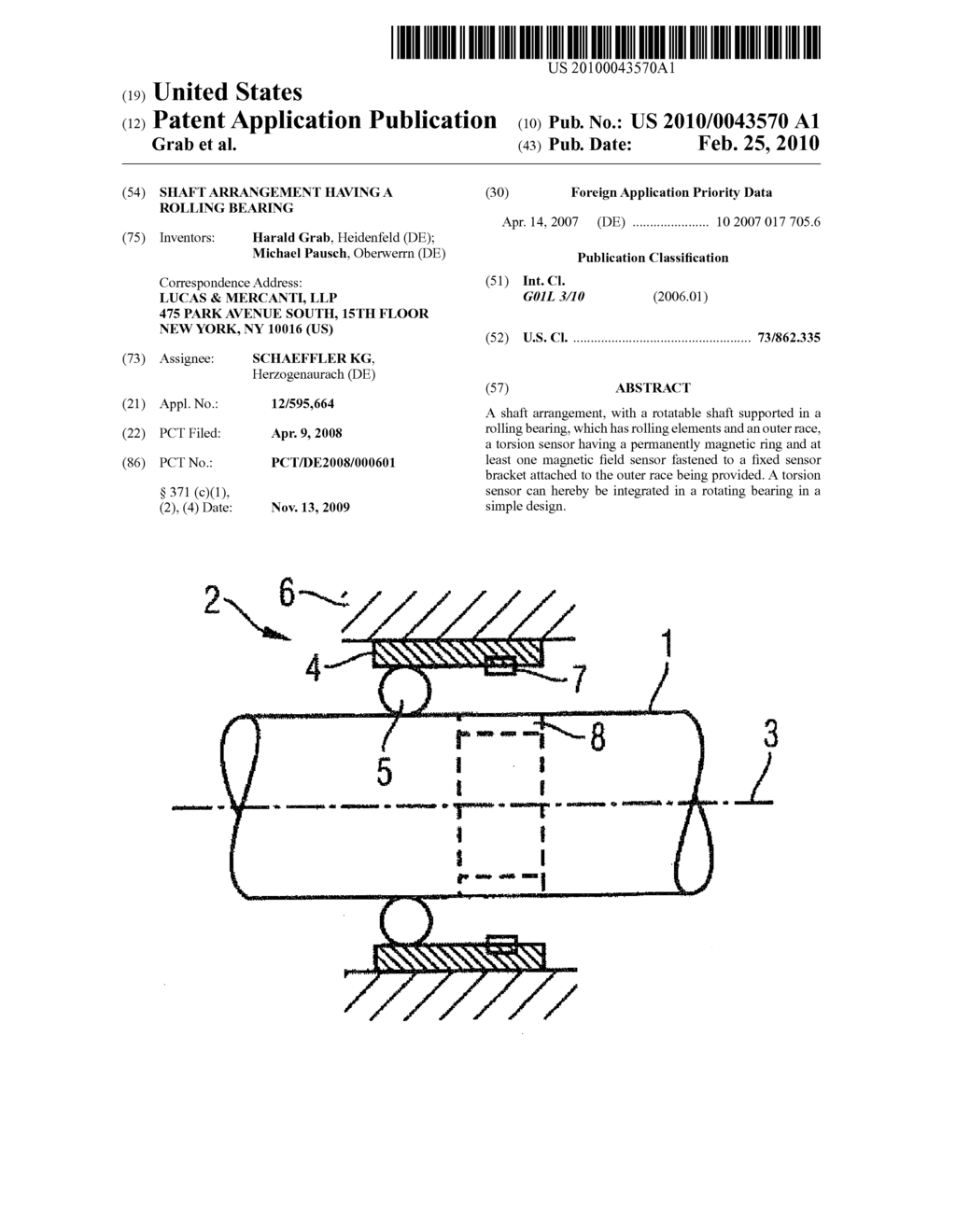 SHAFT ARRANGEMENT HAVING A ROLLING BEARING - diagram, schematic, and image 01