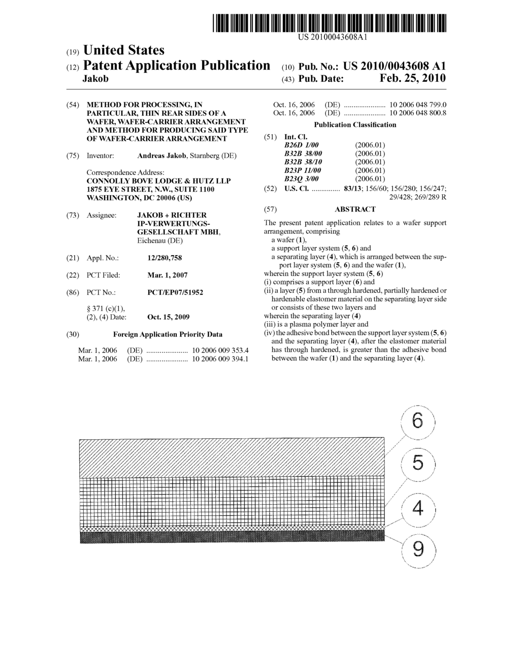 METHOD FOR PROCESSING, IN PARTICULAR, THIN REAR SIDES OF A WAFER, WAFER-CARRIER ARRANGEMENT AND METHOD FOR PRODUCING SAID TYPE OF WAFER-CARRIER ARRANGEMENT - diagram, schematic, and image 01