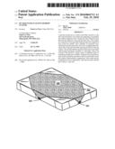 Pet bed overlay having burrow feature diagram and image