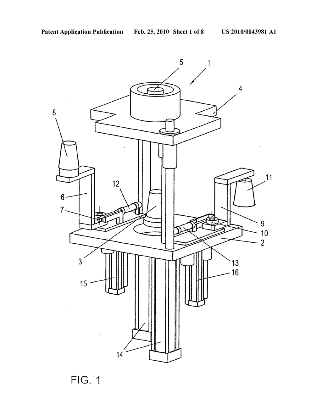 Method and device for producing receptacles coated with a film - diagram, schematic, and image 02