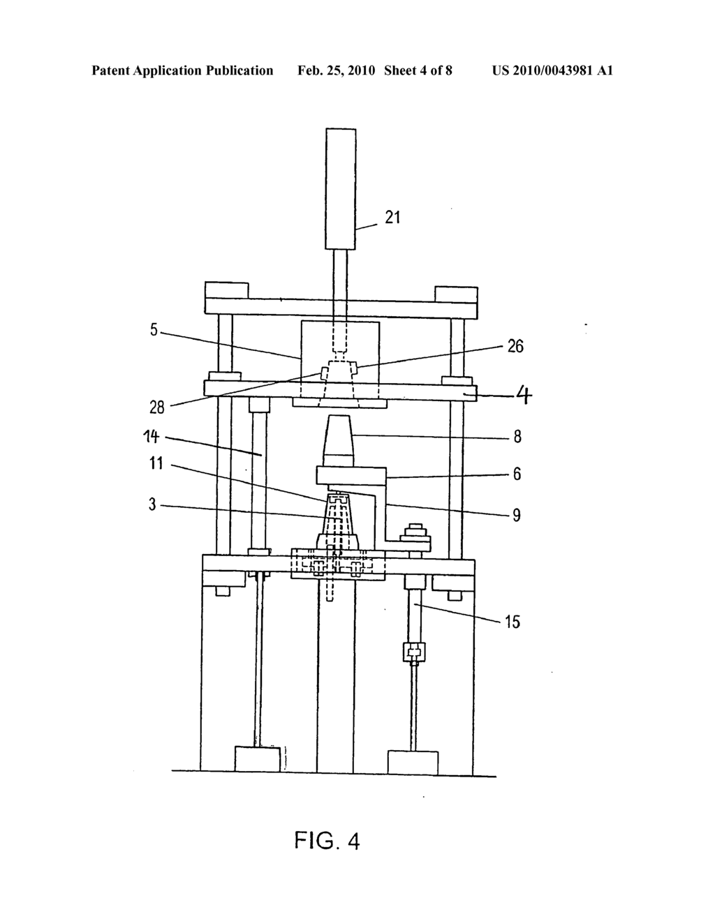 Method and device for producing receptacles coated with a film - diagram, schematic, and image 05