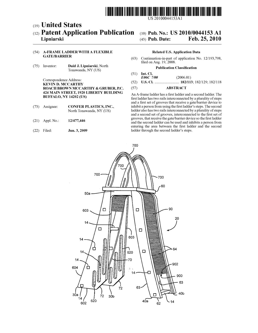 A-Frame Ladder with a Flexible Gate/Barrier - diagram, schematic, and image 01