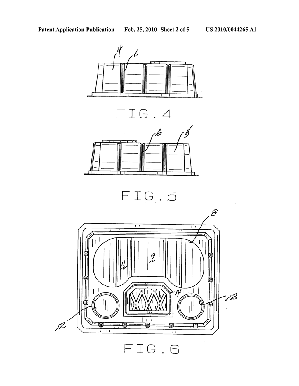 Nestable integrated food tray with waste collection feature - diagram, schematic, and image 03