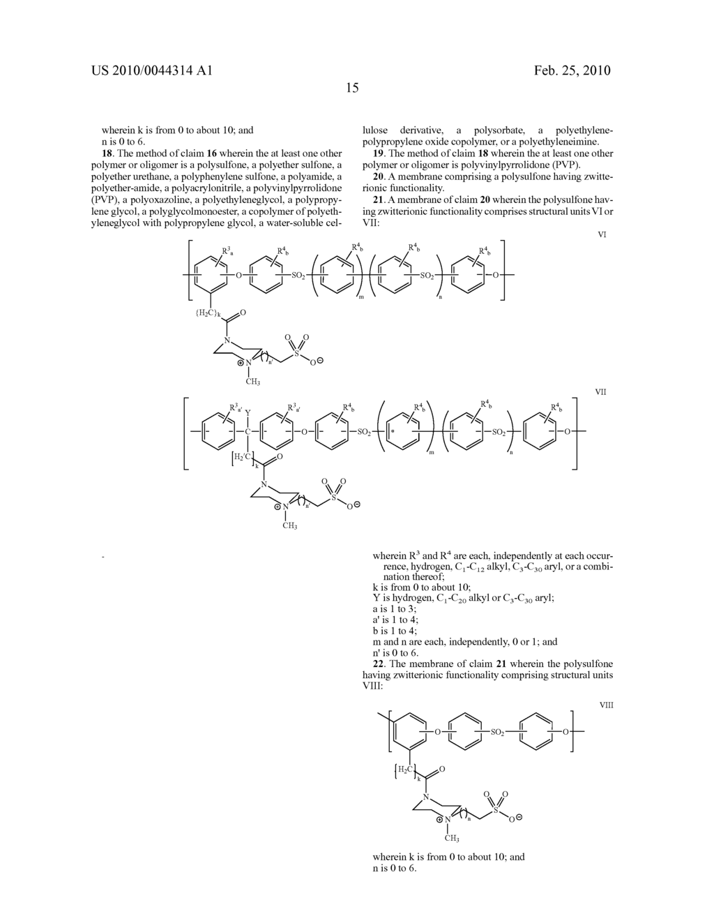 POLYARYLETHER COMPOSITIONS BEARING ZWITTERION FUNCTIONALITIES - diagram, schematic, and image 16