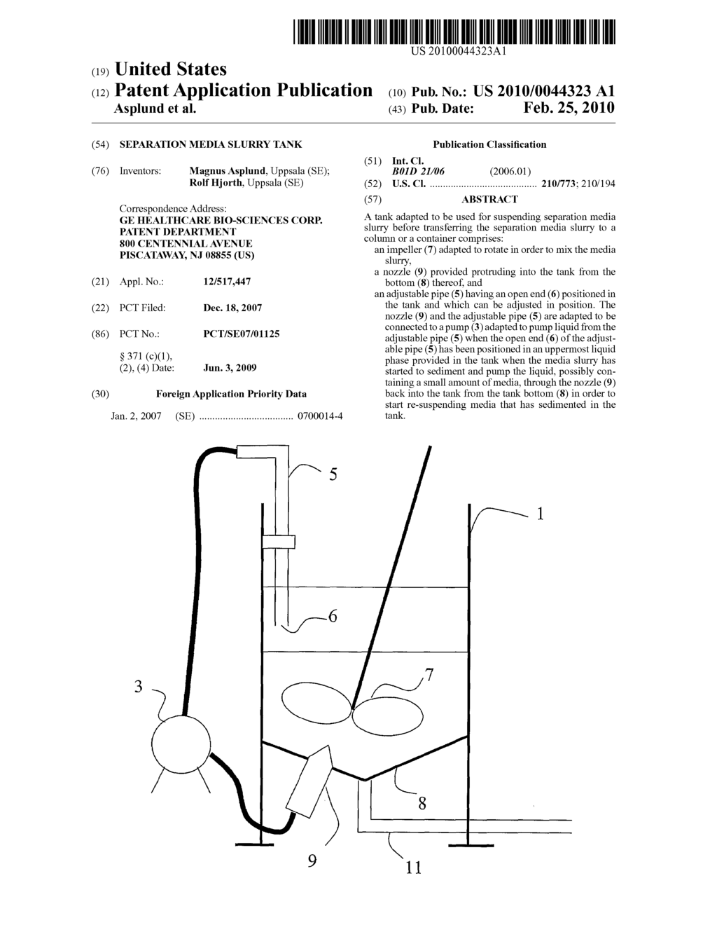 SEPARATION MEDIA SLURRY TANK - diagram, schematic, and image 01