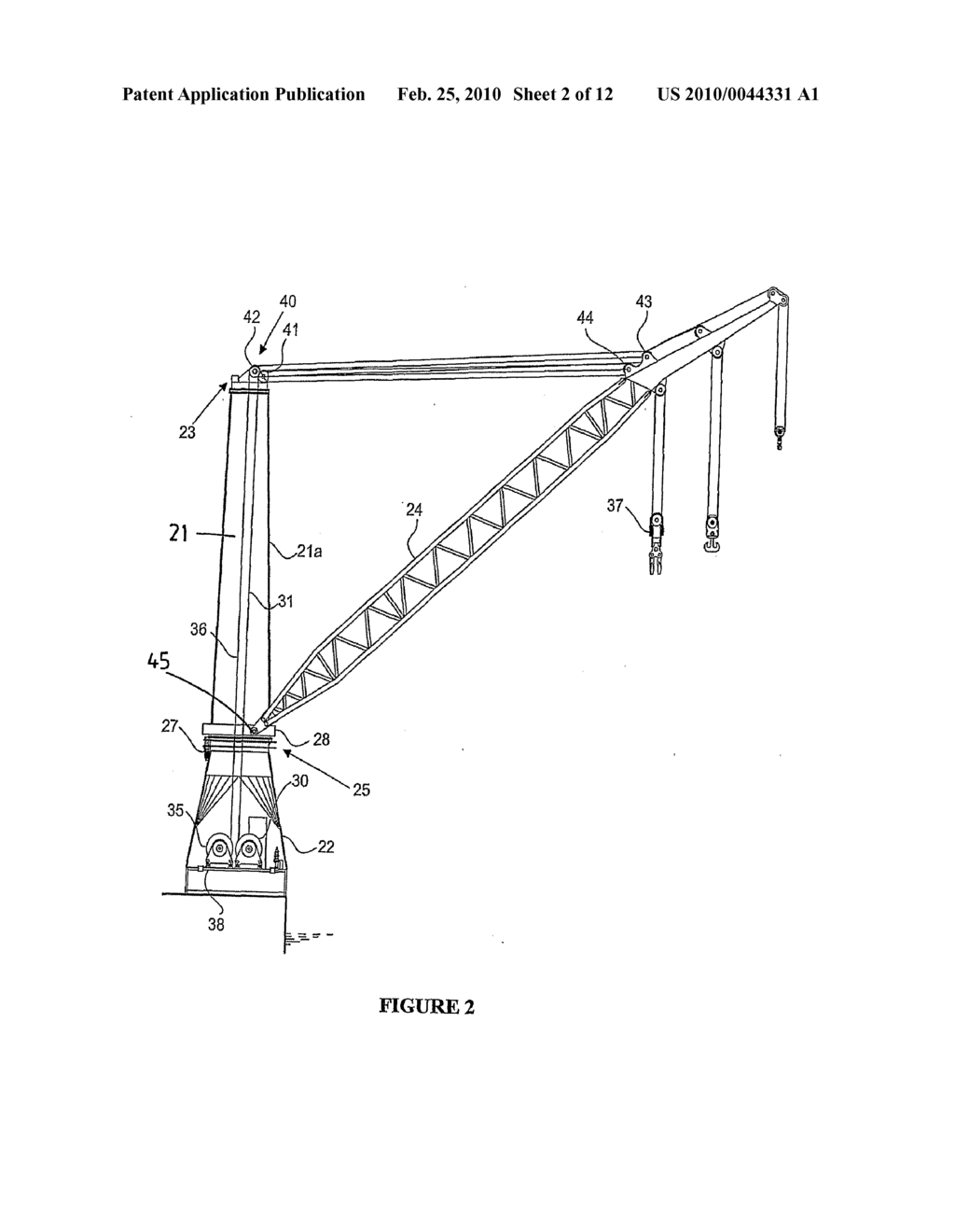 HOISTING CRANE WITH ANNULAR BEARING STRUCTURE - diagram, schematic, and image 03