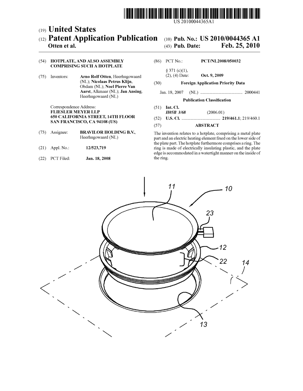 HOTPLATE, AND ALSO ASSEMBLY COMPRISING SUCH A HOTPLATE - diagram, schematic, and image 01