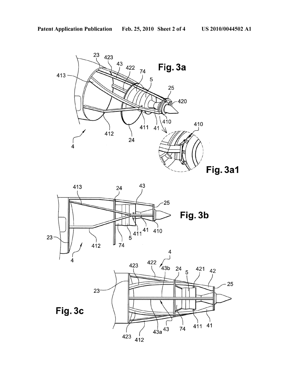 BEAM MOUNTED REAR PROPULSION SYSTEM FOR AN AIRCRAFT AND AIRCRAFT WITH SUCH SYSTEM - diagram, schematic, and image 03