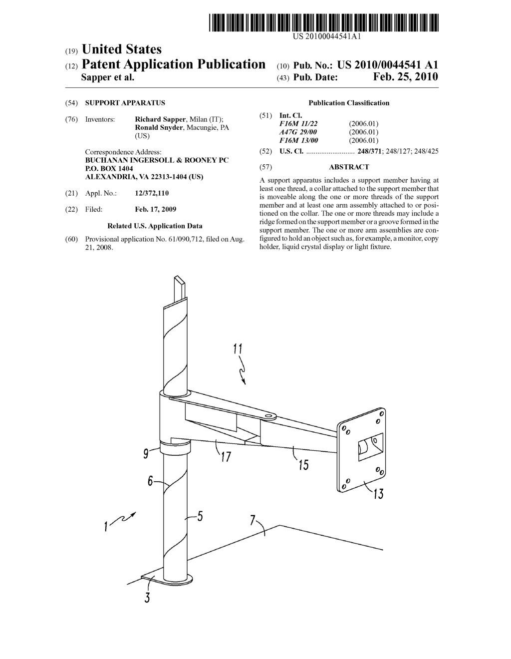 Support Apparatus - diagram, schematic, and image 01