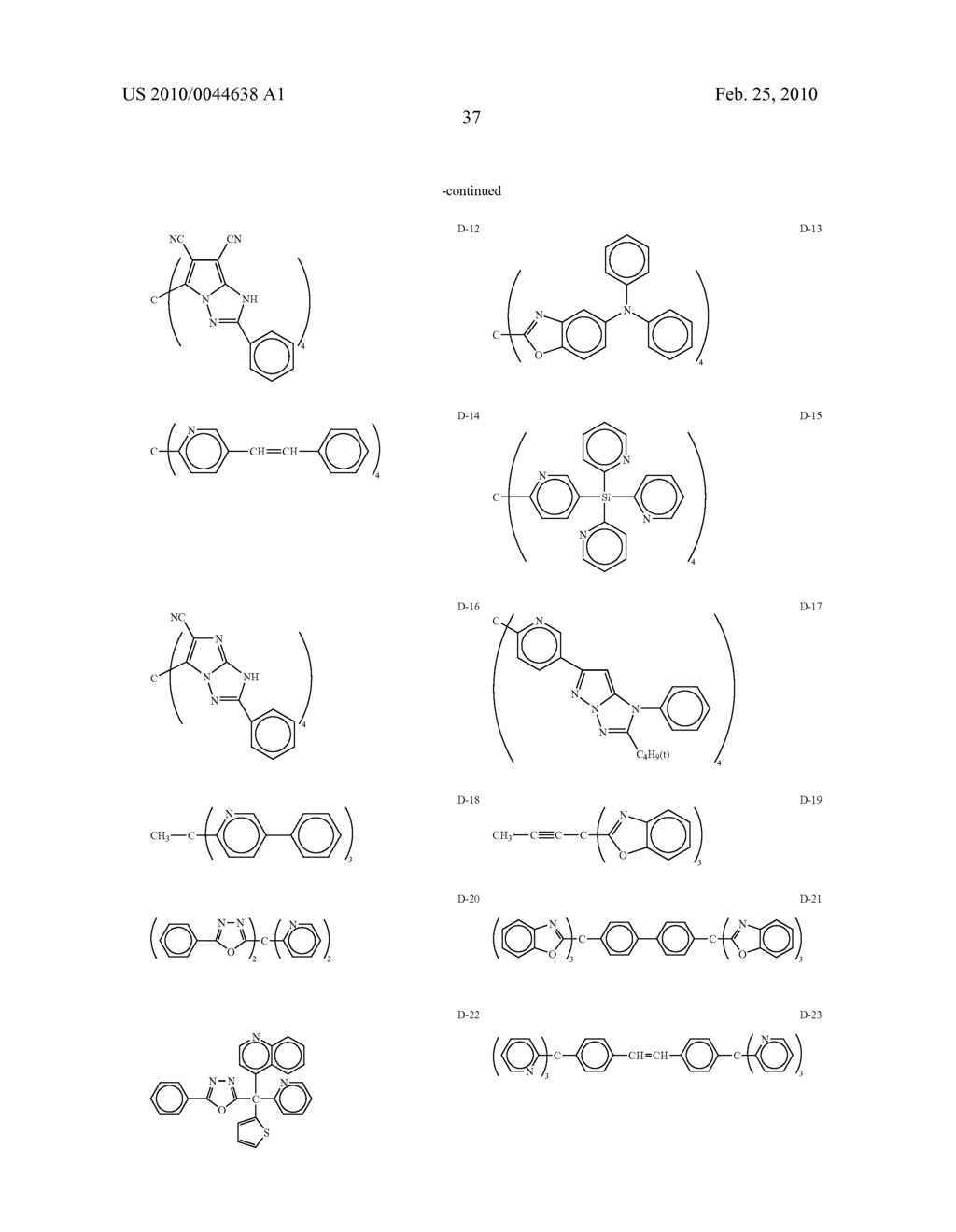 LIGHT EMITTING ELEMENT AND AZOLE COMPOUND - diagram, schematic, and image 38