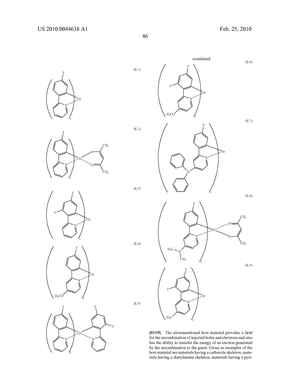 LIGHT EMITTING ELEMENT AND AZOLE COMPOUND - diagram, schematic, and image 47